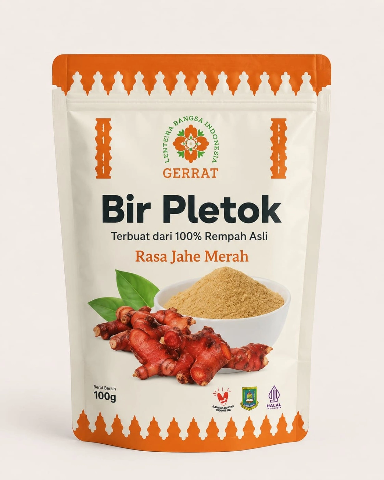 Gerrat Red Ginger Flavored Bir Pletok 100 g